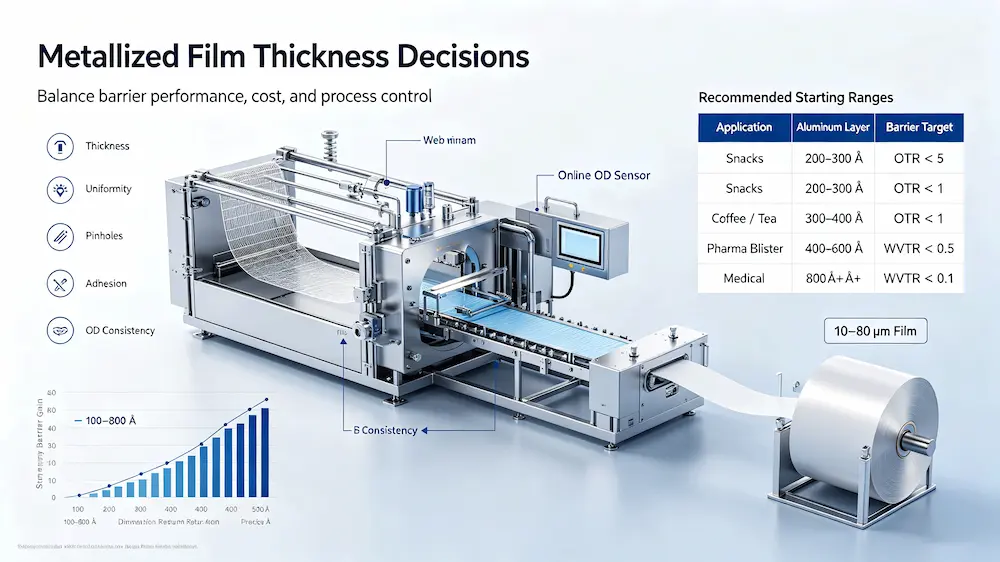Guidelines for the Thickness of Metallized Aluminum Layers