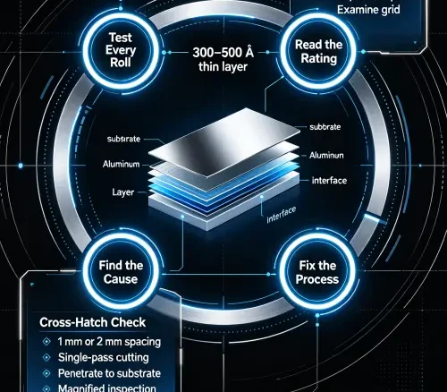 Metallized Film Adhesion Testing (1) metallized film adhesion