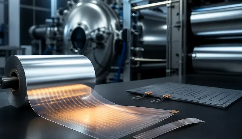 metallized film for flexible heaters